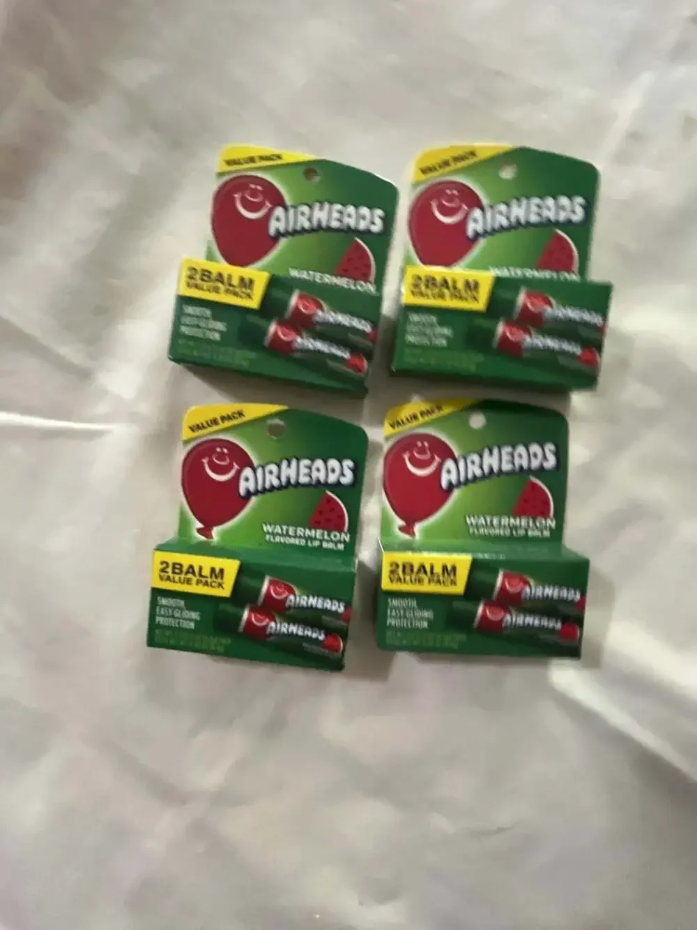 Airheads Watermelon Flavored Lip Balm 2-Pack Value Pack (4 Sets)